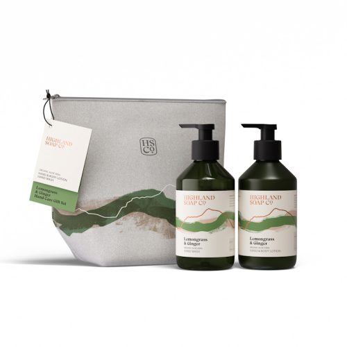 HIGHLAND SOAP COMPANY LEMONGRASS HANDCARE SET JAIL DORNOCH