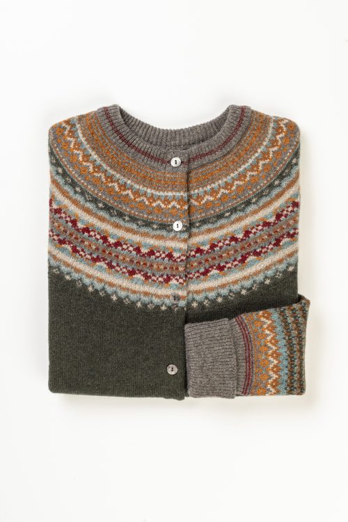 Eribe Knitwear alpine cardigan jial dornoch bracken