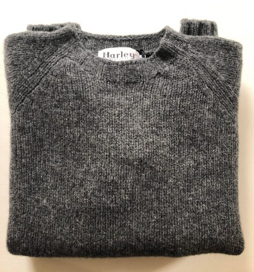 mens thick knit jumper oxford grey jail dornoch