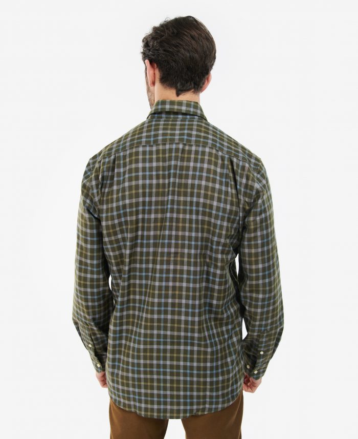 mens barbour thermo coil shirt olive jail dornoch
