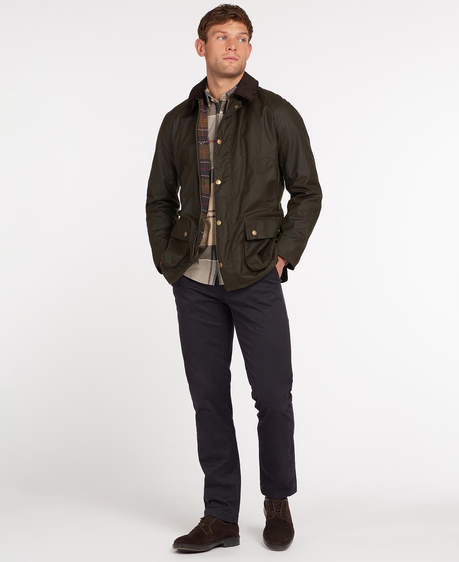 Barbour – Ashby Wax Jacket – Olive – The Jail Dornoch