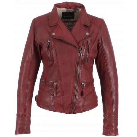 oakwood red leather jacket jail dornoch