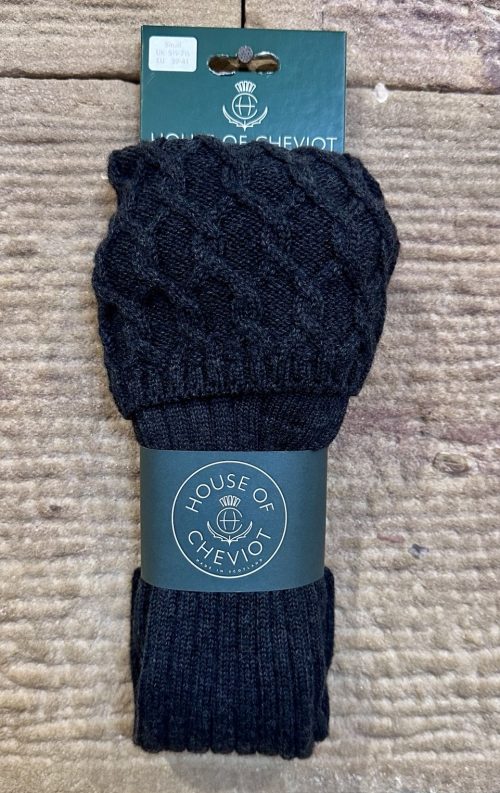mens house of cheviot charcoal socks jail dornoch