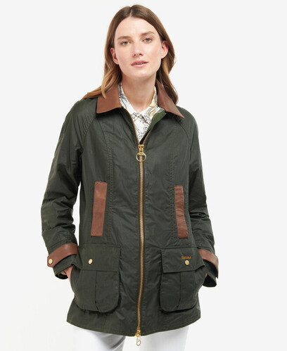 barbour clothing premium beadnell olive wax jacket jail dornoch