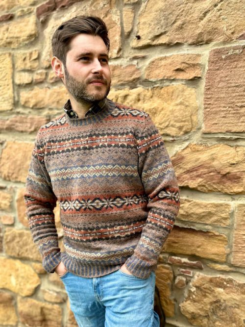 ERIBE KNITWEAR JAIL DORNOCH MENS FAIR ISLE