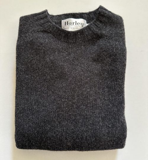 mens harley scottish knitwear charcoal sweater jail dornoch