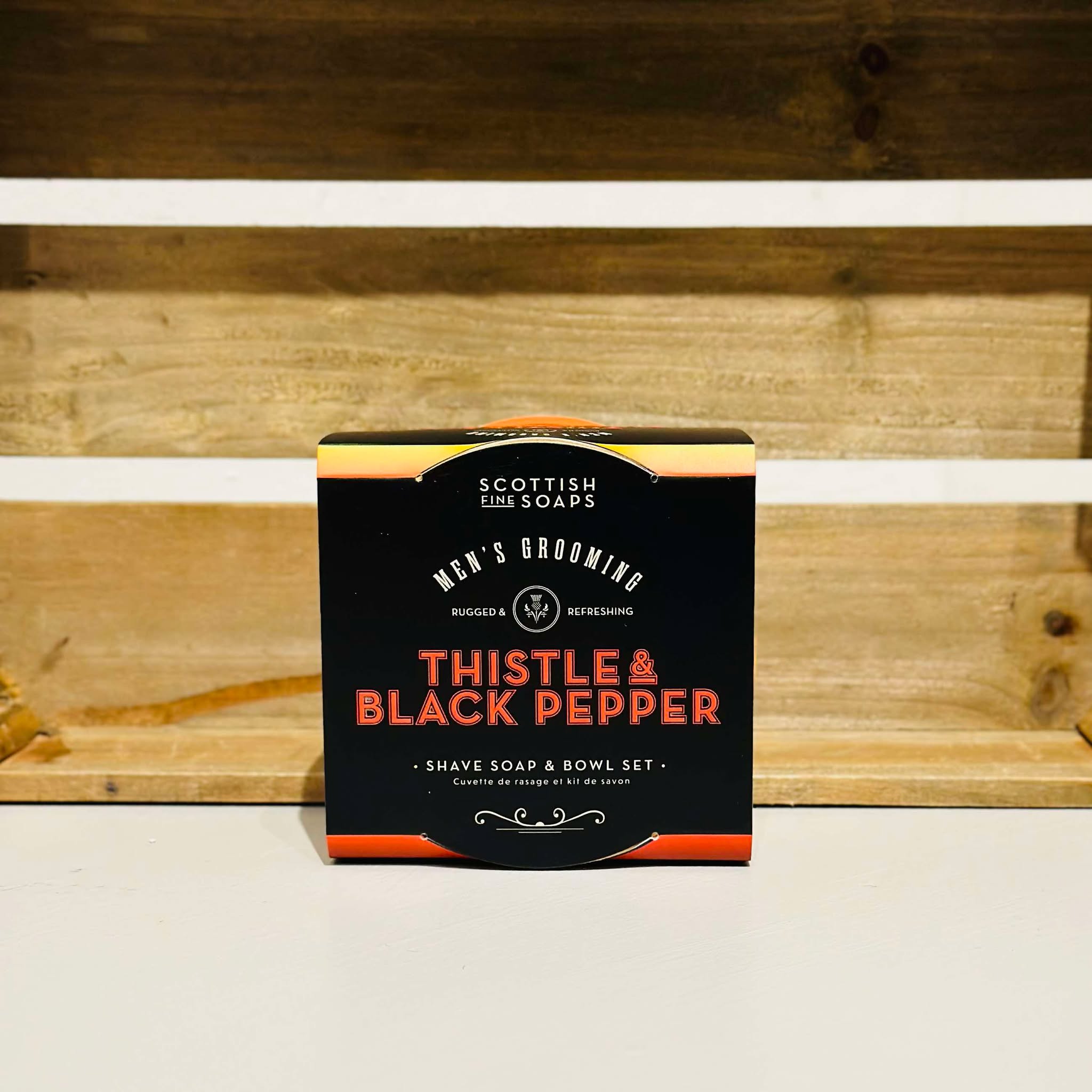 Scottish Fine Soaps - Mens Grooming Thistle & Black Pepper - Shave soap and bowl set - Image 2