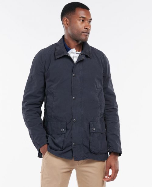 BARBOUR ASBY CASUAL JACKET NAVY JAIL DORNOCH