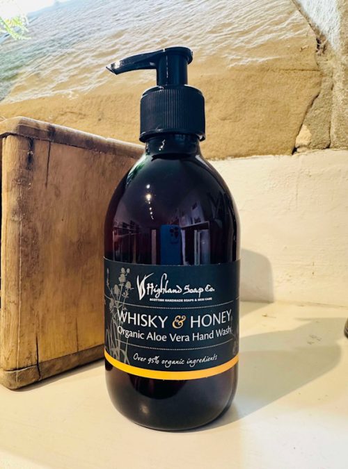 highland soap whisky and honey handwash