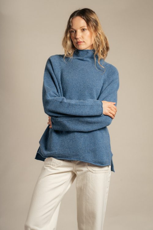 ladies eribe knitwear ladies light blue jumper jial dornoch