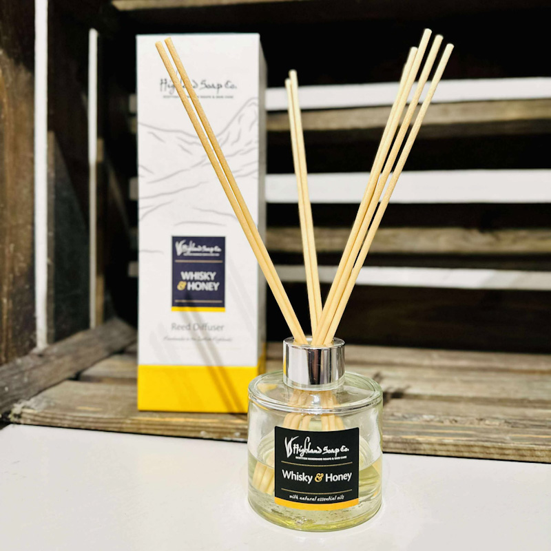 the highland soap company whisky and honey reed diffuser jail dornoch