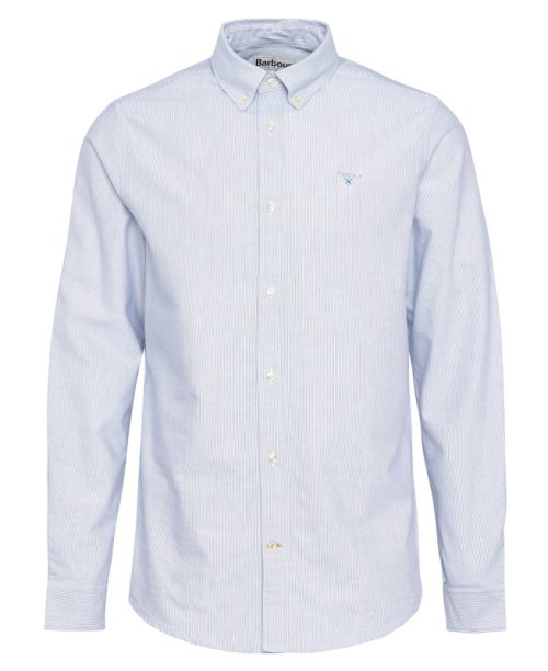 gents barbour oxtown stripe shirt navy jail dornoch