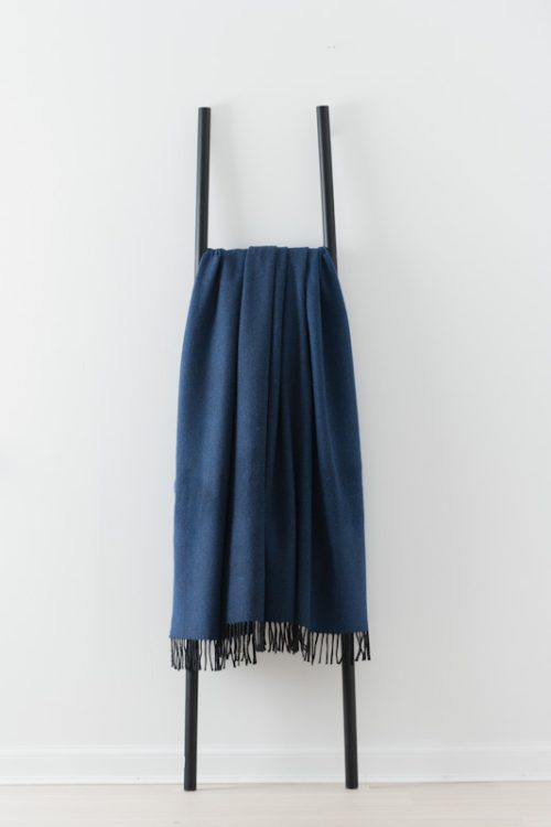 remony herringbone throw denim charcoal jail dornoch