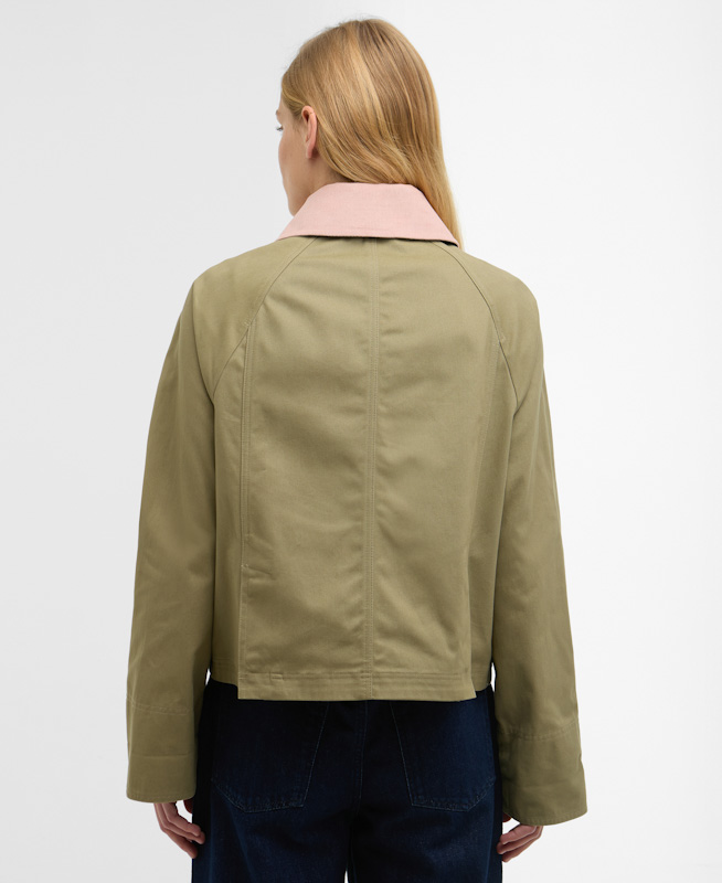 Barbour - Cropped Beadnell Casual Jacket - Olive Ancient Gardenia - Image 4